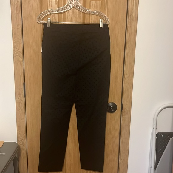 Old Navy size 8, pixie skinny black polkadot on black pants nwt - Picture 6 of 6